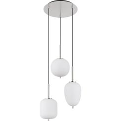 Globo Lighting Blacky I lampe suspendue 3x40 W blanc-nickel 15345-3NO