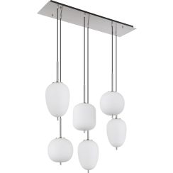 Globo Lighting Blacky I lampe suspendue 6x40 W blanc-nickel 15345-6NO