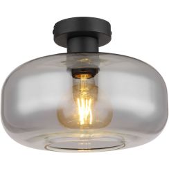 Globo Lighting Giuseppe plafonnier 1x40 W noir-fumé 15566D