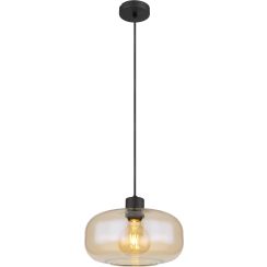 Globo Lighting Giuseppe lampe suspendue 1x40 W noir-ambre 15566HA