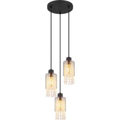 Globo Lighting Backey lampe suspendue 3x40 W noir-fumé 15799-3H