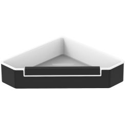 Stella panier de salle de bain blanc-noir 16.070-B