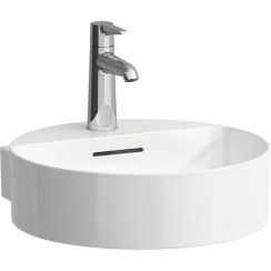 Laufen Val lavabo 42.5x40 cm ronde classique-de meuble blanc brillant H8112810001091