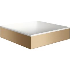 Axor Suite lavabo 40x40 cm carrée à poser blanc-marron/beige mat 42003140
