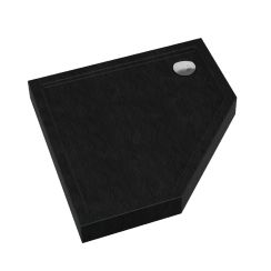 Schedline Cameron Black Stone receveur de douche pentagonal 90x90 cm noir 3ST.C1PK-9090/C/ST
