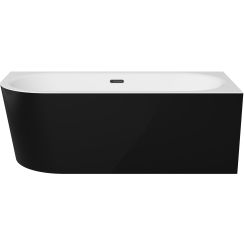 Besco Avita A-Line baignoire murale 149.6x74.7 cm rectangulaire bicolore #WAA-15ABPS