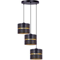 Kaja Zimbo lampe suspendue 3x40 W noir-doré K-5222