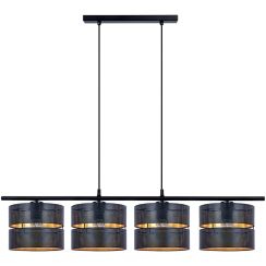 Kaja Zimbo lampe suspendue 4x40 W noir-doré K-5223