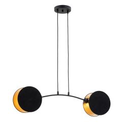 Emibig Motif lampe suspendue 2x10 W noir-doré 1325/2