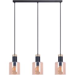 Kaja Alto lampe suspendue 3x40 W noir-doré-ambre K-5258