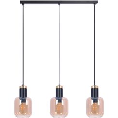 Kaja Doka lampe suspendue 3x40 W noir-doré-ambre K-5268
