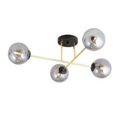 Emibig Magnum plafonnier 4x10 W noir-doré 1269/4
