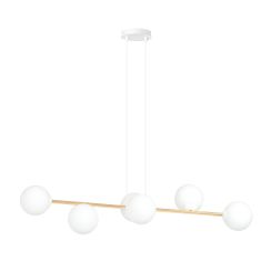Emibig Gravity lampe suspendue 6x10 W blanc-doré 1242/6