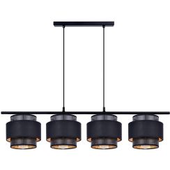 Kaja Amos lampe suspendue 4x40 W noir-doré K-5283