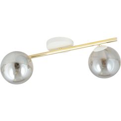 Emibig Splendi plafonnier 2x10 W blanc-doré-graphite 1247/2