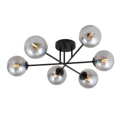 Emibig Roma plafonnier 6x10 W noir 1245/6