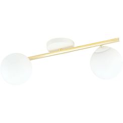 Emibig Splendi plafonnier 2x10 W blanc-doré-opale 1249/2