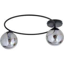 Emibig Sopra plafonnier 2x10 W noir-fumé 1256/2
