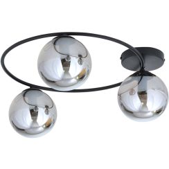 Emibig Sopra plafonnier 3x10 W noir-fumé 1256/3