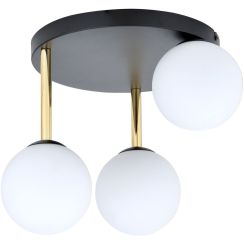 Emibig Dolce plafonnier 3x10 W noir-laiteux 1260/3