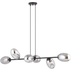 Emibig Pandora lampe suspendue 6x10 W noir-fumé 1263/6