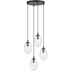 Emibig Astral lampe suspendue 4x10 W noir-transparent 1265/4PREM