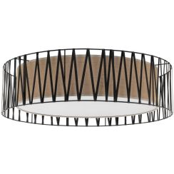 TK Lighting Harmony plafonnier 4x15 W noir-marron 4556
