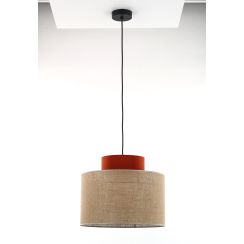 TK Lighting Duo lampe suspendue 1x15 W noir-marron 2785