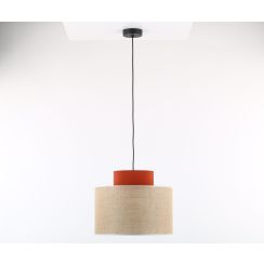 TK Lighting Duo lampe suspendue 1x15 W noir-orange 3227