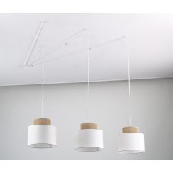 TK Lighting Duo lampe suspendue 3x15 W blanc 2345