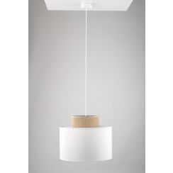 TK Lighting Duo lampe suspendue 1x15 W blanc 1856