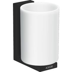 Axor Universal Rectangular gobelet pour brosses à dents blanc-noir 42604670