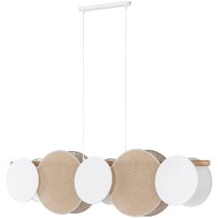 TK Lighting Pulse lampe suspendue 5x15 W blanc-bois-beige 4815