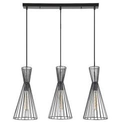 Rabalux Leandros lampe suspendue 3x60 W noir 72006
