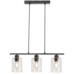 Rabalux Miroslaw lampe suspendue 3x40 W noir-transparent 5078