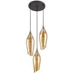 Rabalux Bellini lampe suspendue 3x60 W noir-ambre 72203