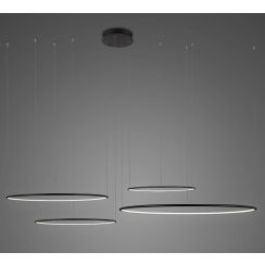 Altavola Design Ledowe Okręgi lampe suspendue 4x152 W noir LA084/CO4_100_in_3k_152W_black