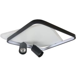 Light Prestige Parma plafonnier 2x8 W noir LP-0612/2CSquareBK