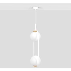 Kaja Arlena lampe suspendue 2x40 W blanc-doré K-5301