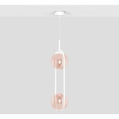 Kaja Arlena lampe suspendue 2x40 W blanc-ambre K-5305