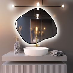 Baltica Design Bright Stain III miroir 100x87 cm avec éclairage noir 5904107920269