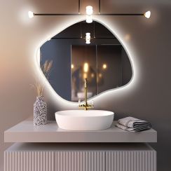 Baltica Design Bright Stain III miroir 90x77 cm avec éclairage blanc 5904107920078