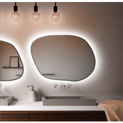 Baltica Design Bright Stain IV miroir 70x50 cm avec éclairage argenté 5904107921075