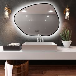 Baltica Design Bright Stain I miroir 80x57 cm avec éclairage noir 5904107918785