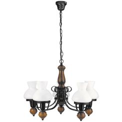 Rabalux Petronel lampe suspendue 5x60 W noir-marron 7079
