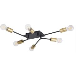 Rabalux Lanny plafonnier 6x15 W noir 2103