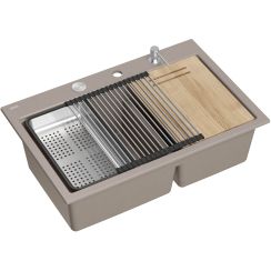 Quadron Marc 120 évier graniteq 76x50 cm beige HQC7650U4_BS