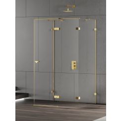 New Trendy Eventa Gold Shine kabina prysznicowa 120x100 cm prostokątna prawa złoty połysk/szkło przezroczyste EXK-4815