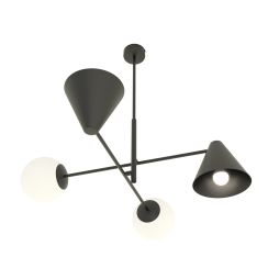 Emibig Hermes lampe suspendue 4x10 W blanc-noir 1347/4