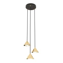 Emibig Elit lampe suspendue 3x10 W noir-doré 13293PREM